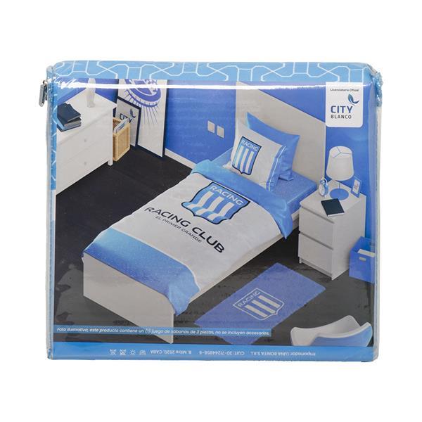 CUBRECAMA BLANCO REVERSIBLE TWIN "CASABLANCA"